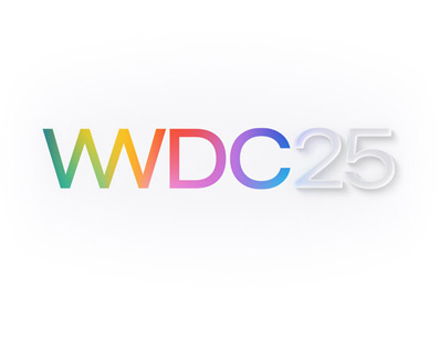WWDC25-letters in regenboogkleuren