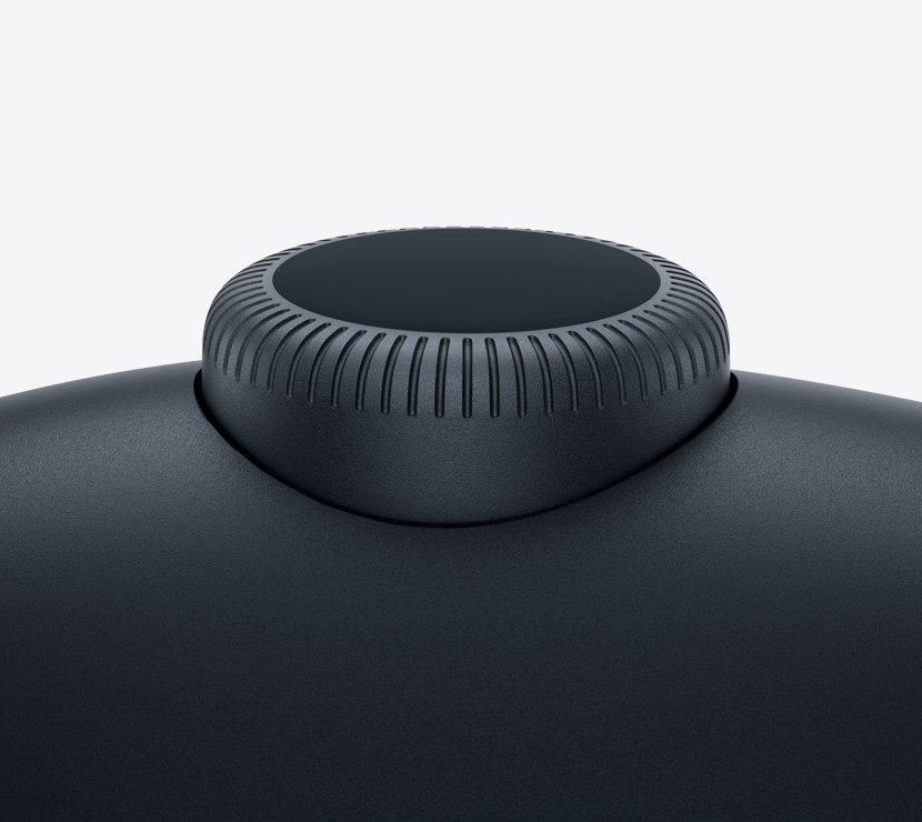 AirPods Max 2 koptelefoon, kleur middernacht, detail van Digital Crown