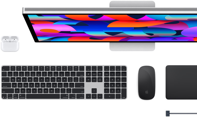 Mac-accessoires: AirPods, Studio Display, Magic Keyboard, Magic Mouse, Magic Trackpad, MagSafe-oplaadkabel