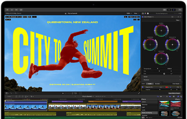 MacBook Air screen showing video editing to demonstrate M5 chip capabilities