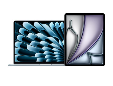 MacBook Air en iPad naast elkaar